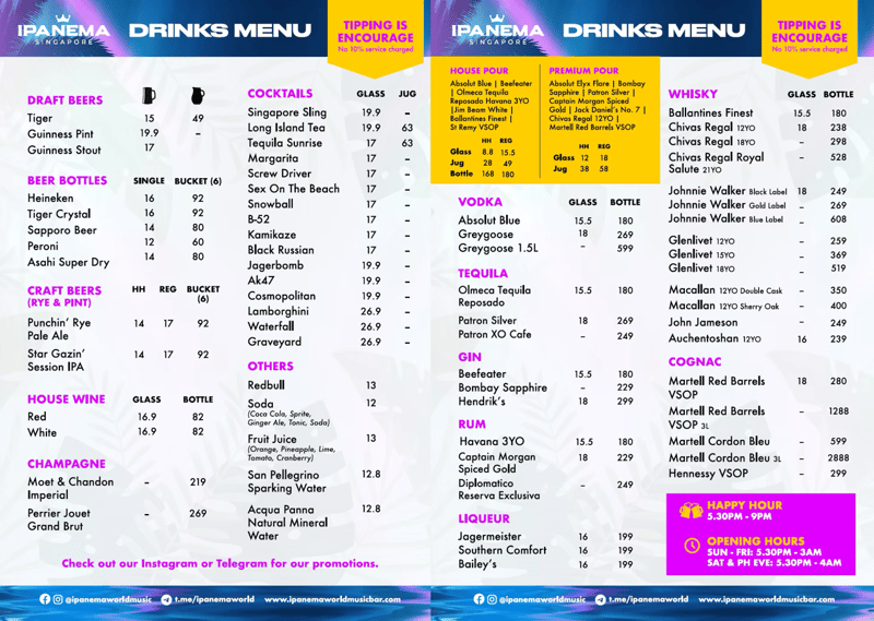 Menu page 1