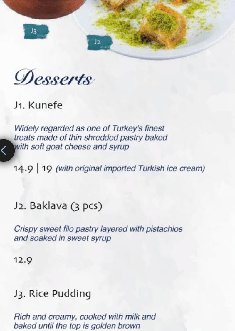 Menu page 9
