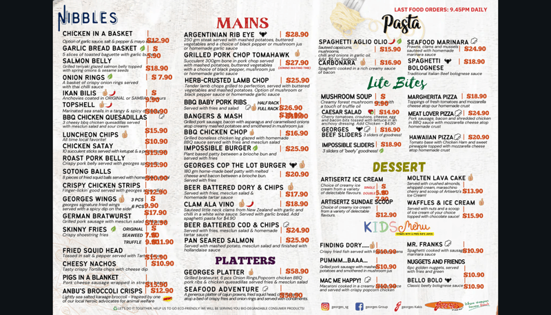 Menu page 1