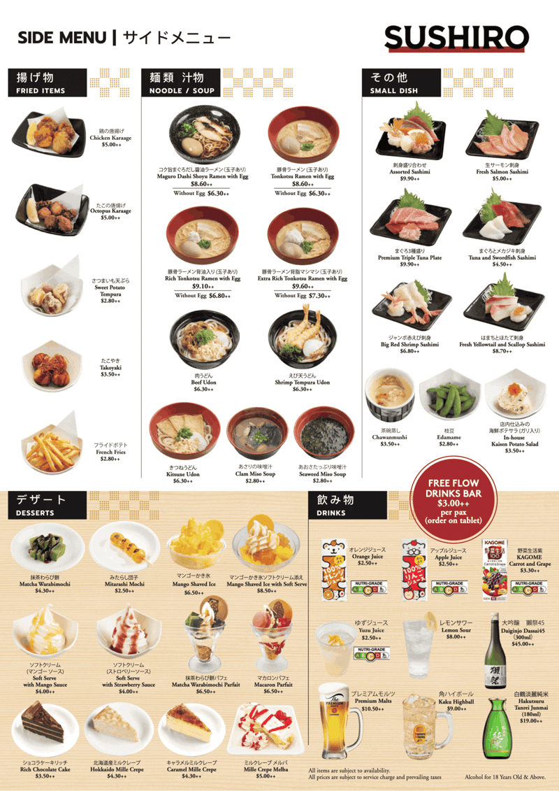 Menu page 2