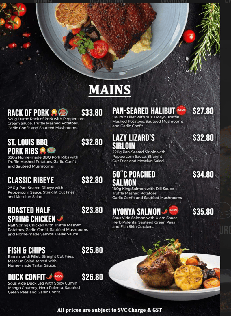 Menu page 5
