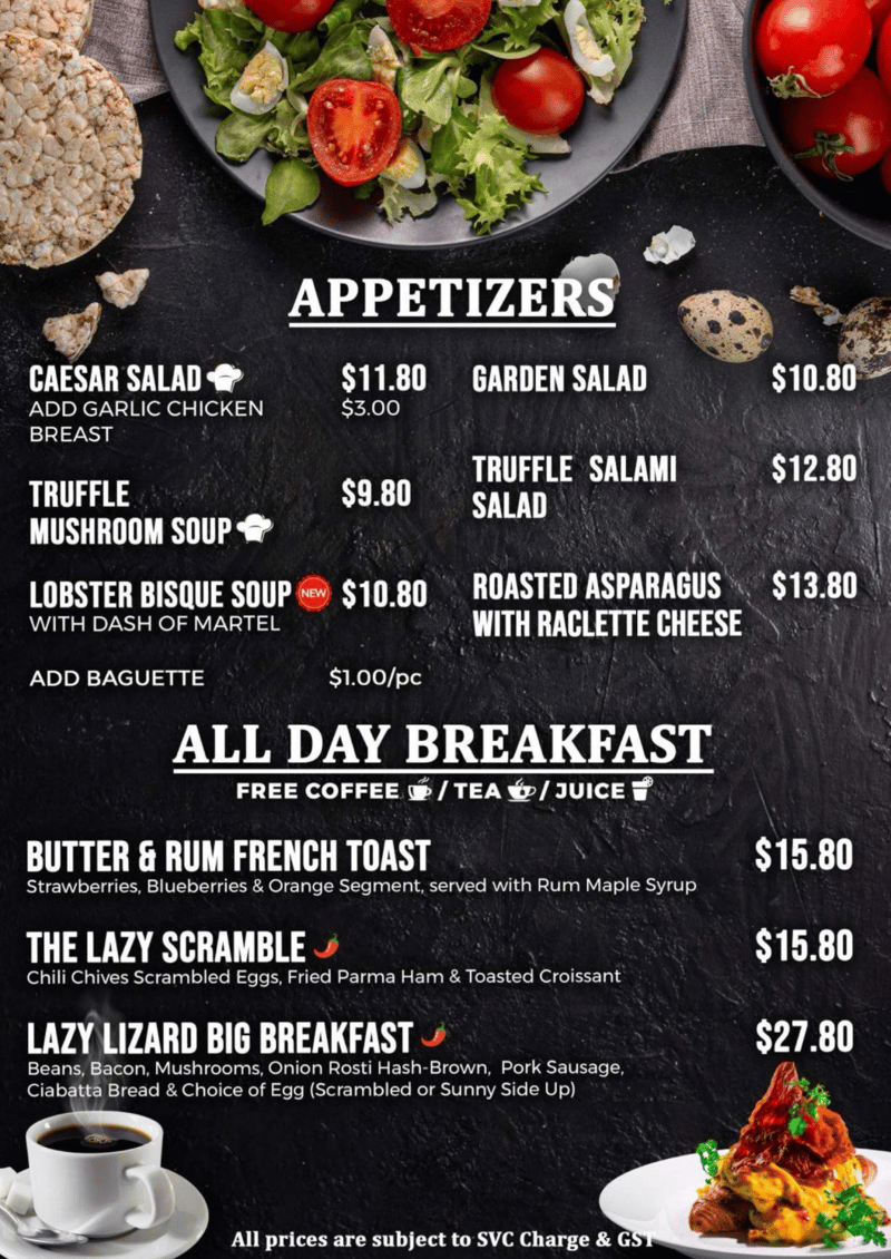 Menu page 1