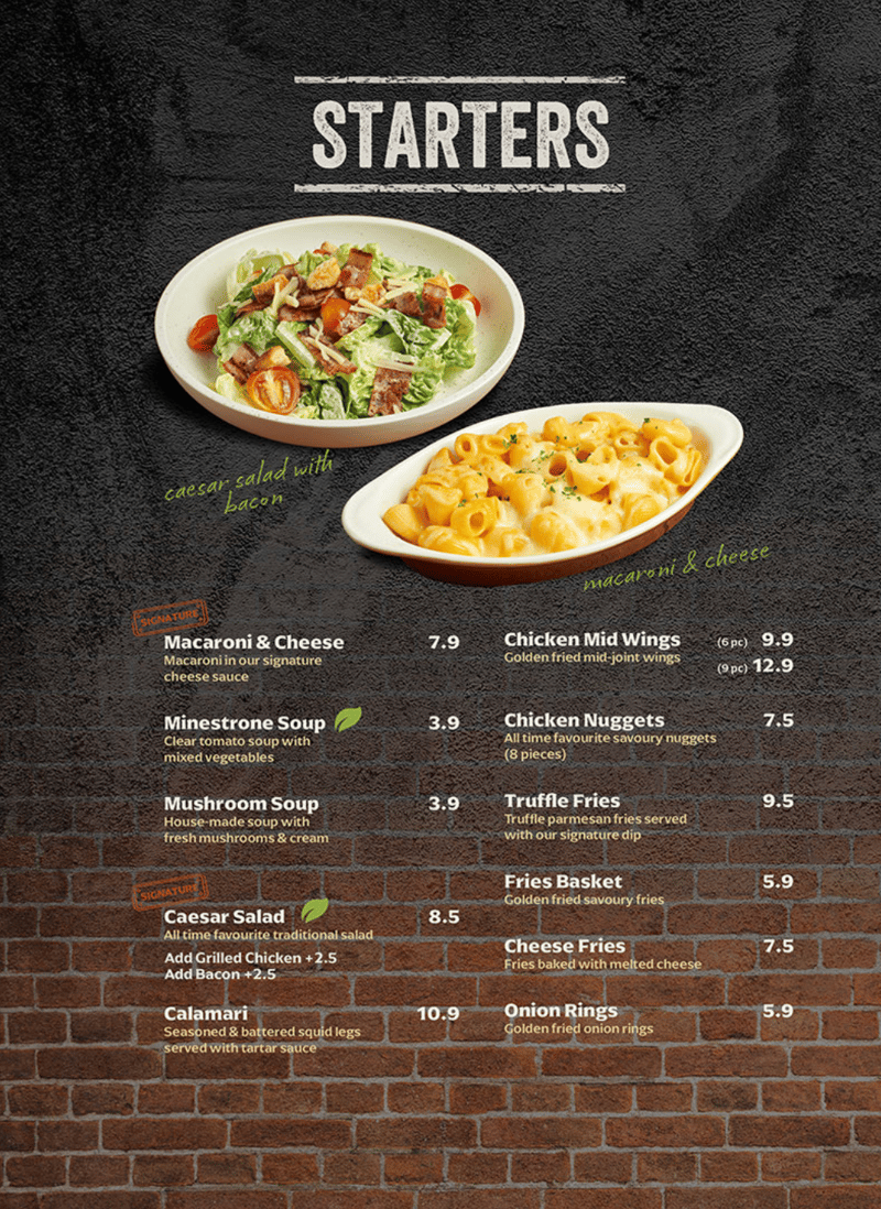 Menu page 1